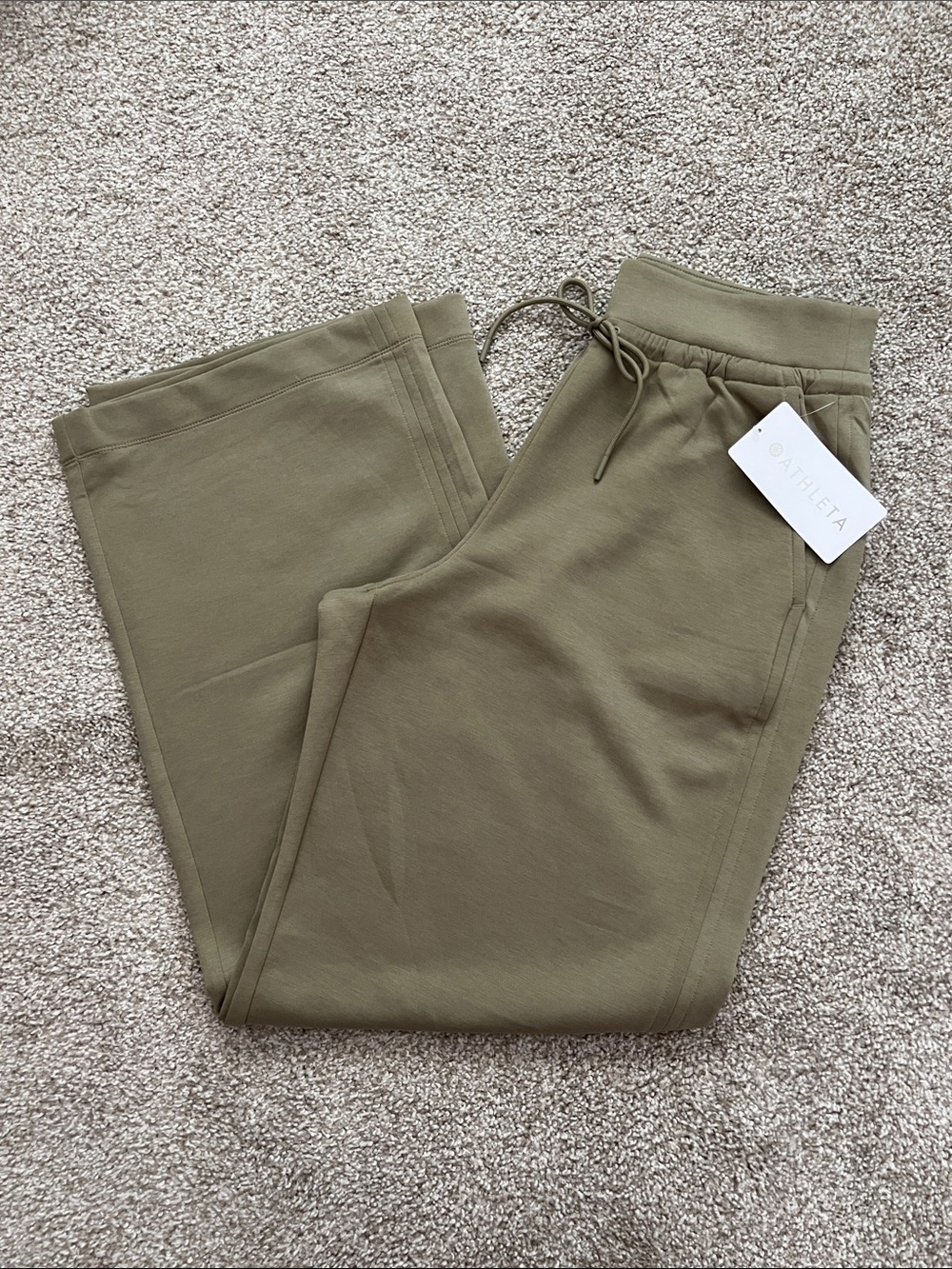 NWT Athleta Allure Wide Leg Pants - Olive